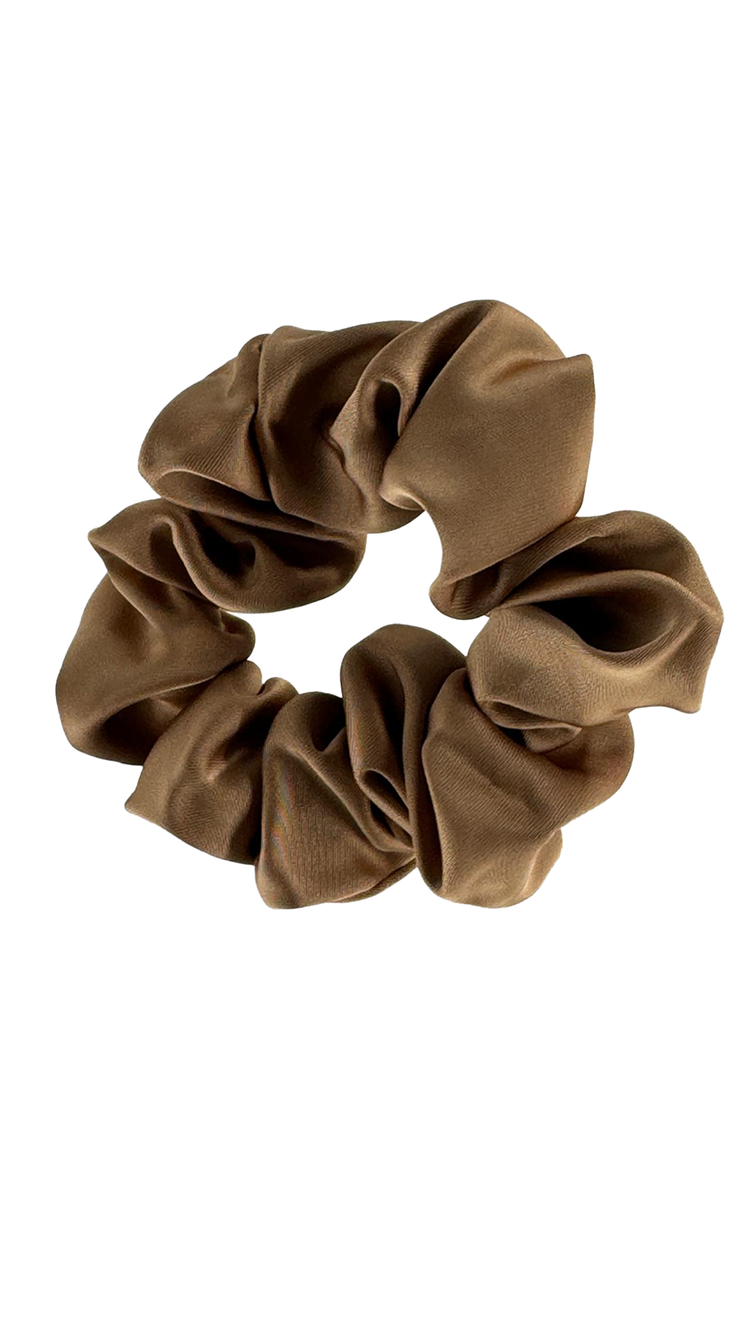 Satin Light Brown Scrunchies 3-piece