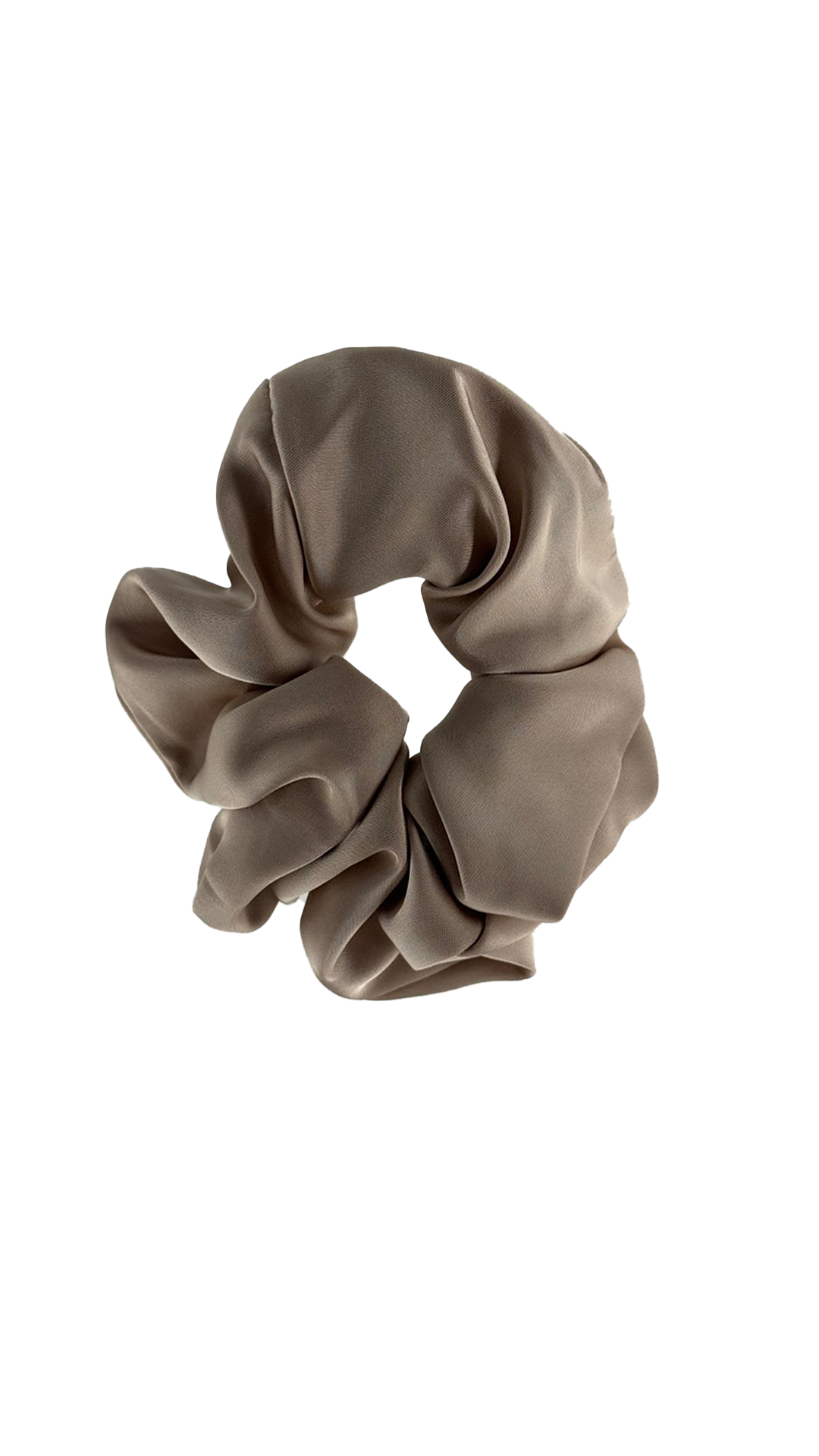 Satin Beige Scrunchies 3-piece