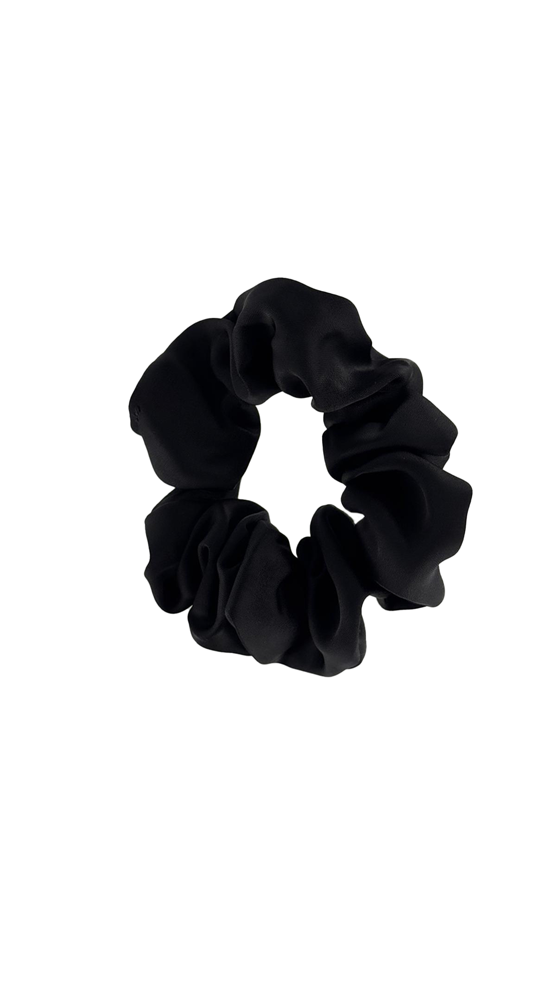 Satin Black Scrunchies 3-piece