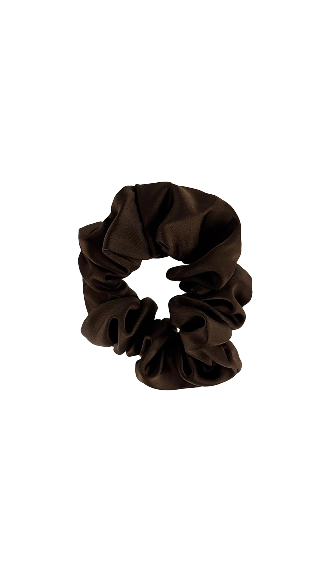 Satin Brown Scrunchies 3-piece