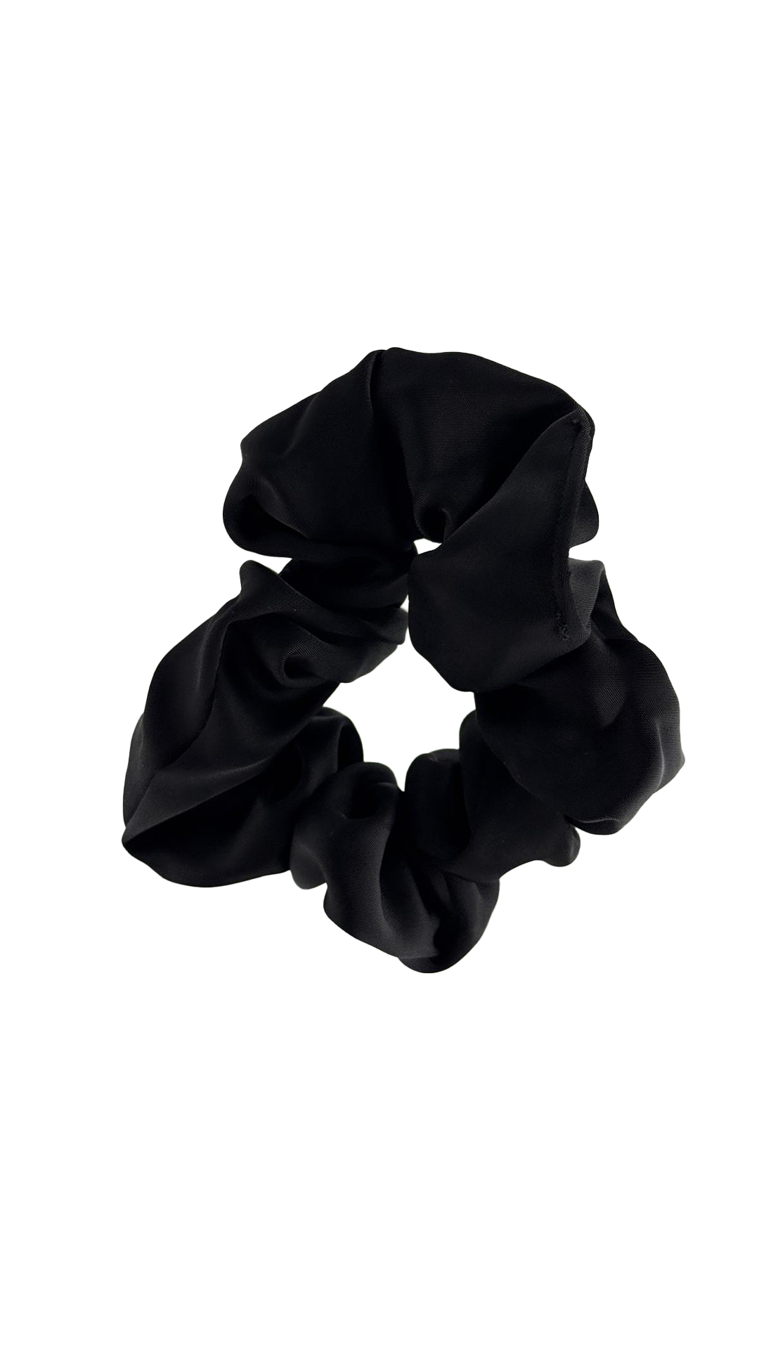 Satin Black Scrunchies 3-piece