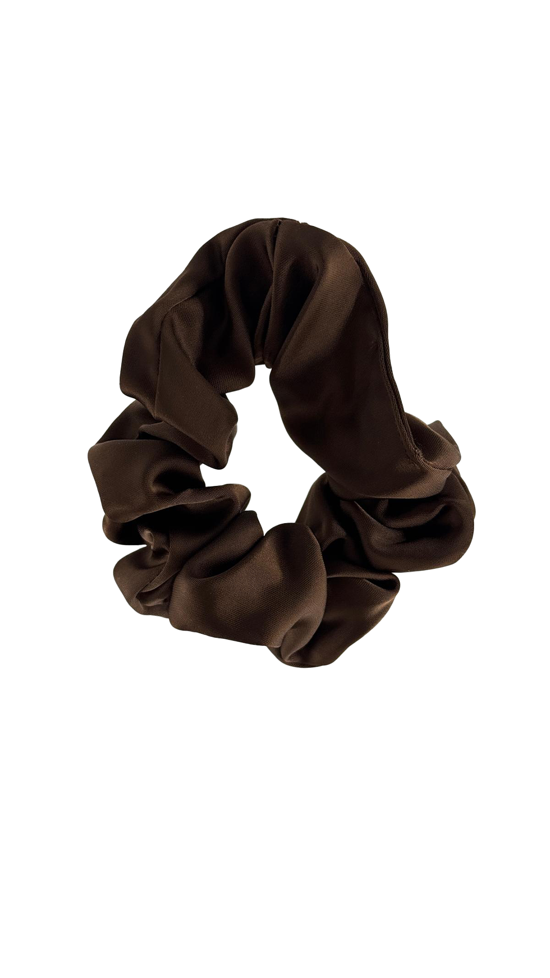 Satin Brown Scrunchies 3-piece